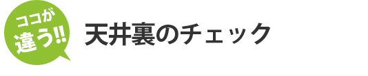 天井裏のチェック