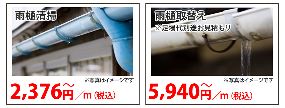 雨樋清掃 雨樋取替え